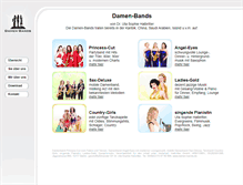 Tablet Screenshot of damen-bands.de